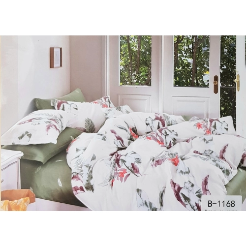 Komplet Pościeli z Bawełny satynowej 160x200 kwiaty